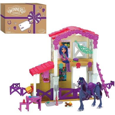 Кукла та кінь у загоні з аксесуарами Winner's Stable Camp Clover Barn 35,5x51x13 см 53185