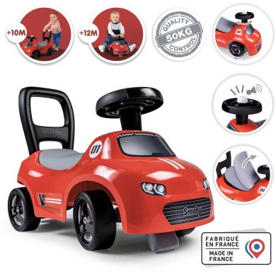 Машина для катания малыша, красная, 54х27х40 см, 10 мес. + SMOBY TOYS 720541