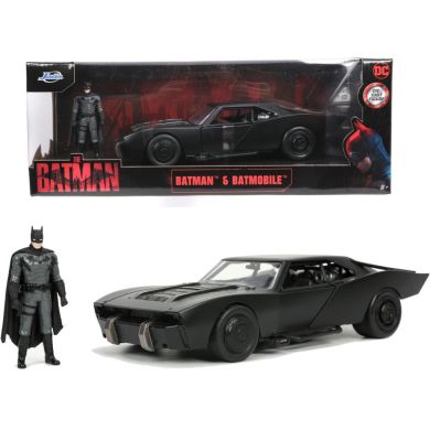Машина металлическая Jada «Бэтмен (2022)» Бэтмобиль с фигуркой Бэтмена, масштаб 1:24, 8 + 253215010