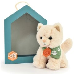 М'яка іграшка Котик бежевий, 16 см DouDou HO3315