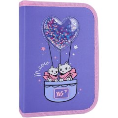 Пенал жесткий YES одинарный с двумя клапанами HP-04 Purr Meow 533624