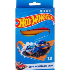 Пластилин восковой, 12 цветов, 200 г. Hot Wheels Kite HW23-086