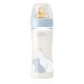 Бутылочка для кормления стеклянная Chicco Original Touch с латексной соской 0м+ 240 мл Голубая 27720.20, Голубой