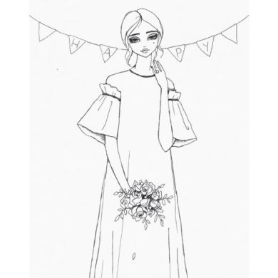 Розмальовка girls fashion flowers Жорж 289622