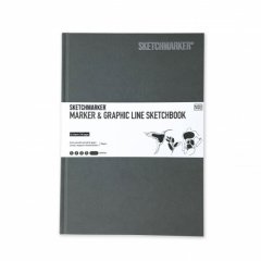 Скетчбук SketchMarker В5 44 аркушів 180 г сріблястий MGLHM/RUBY
