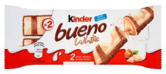Вафлі Kinder Bueno White з молочно-горіховою начинкою вкриті білим шоколадом м/у 39г 80761761