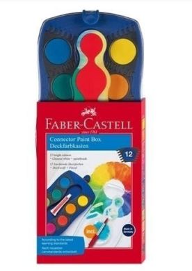 Акварельні сухі фарби Faber-Castell Connector 12 кольорів 29354