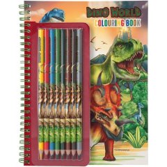 Альбом для розфарбовування з олівцями (8шт) Dino World 0411385