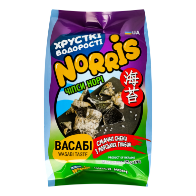 Чипсы нори с васаби 25г NORRIS 4820265550104