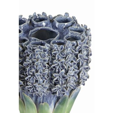 Декоративна ваза 30x29x32,5 cm FLOWER, кераміка, зелено-блакитна Light&Living 5778580
