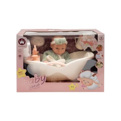 Игрушечная ванночка с куклой и аксессуарами W6915A
