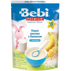 Каша молочна Рисова з бананом з 6 місяців 200 г Bebi 8606019654276