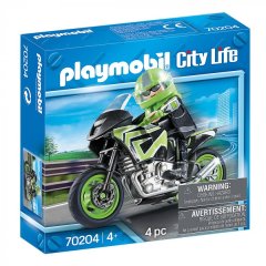 Конструктор Playmobil Мотоцикл с мотоциклистом 4 эл 70204