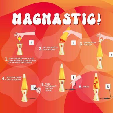 Лава-лампа Magmastic! Золотая Legami 2 лампочки E14 R39 мощностью 30 Вт LAV0001