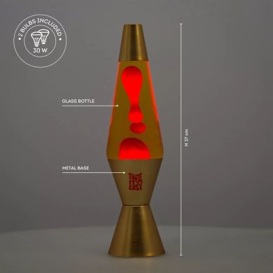 Лава-лампа Magmastic! Золотая Legami 2 лампочки E14 R39 мощностью 30 Вт LAV0001