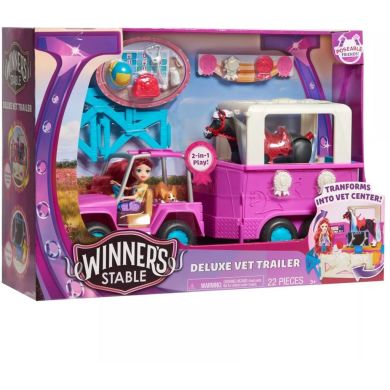 Кукла та лошадь у загоні з аксесуарами Winner's Stable Deluxe Vet Trailer 35,5x51x16,5 см 53190