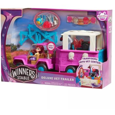 Кукла та лошадь у загоні з аксесуарами Winner's Stable Deluxe Vet Trailer 35,5x51x16,5 см 53190