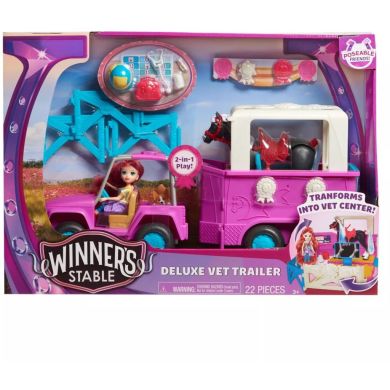 Кукла та лошадь у загоні з аксесуарами Winner's Stable Deluxe Vet Trailer 35,5x51x16,5 см 53190