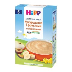 Молочная каша HiPP Кукурузная с фруктами с пребиотиками 250 г 2953 9062300126539
