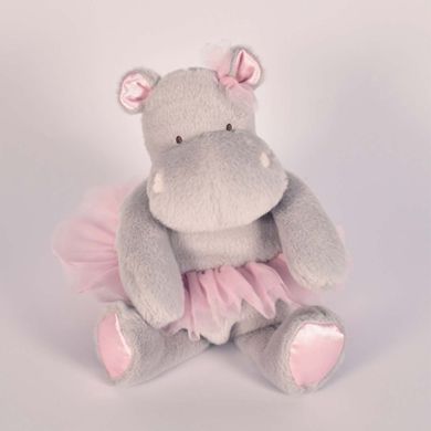 Мягкая игрушка DouDou Бегемот Тути серый юбки 22 см, HO3173