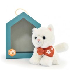 М'яка іграшка Котик білий, 16 см DouDou HO3314