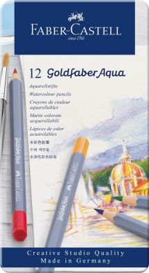 Набір акварельних олівців Faber-Castell Goldfaber Aqua 12 кольорів 27637