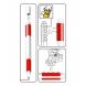 Набір гелевих ручок Червоного кольору в коробці LEGO 4003075-51675