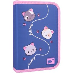 Пенал жесткий YES одинарный с двумя клапанами HP-04 Meow-Meow 533623