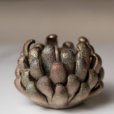 Подсвечник для свечи-таблетки &Oslash;10,5x7,5 см SERINA, фарфор, бронзовый Light&Living 7793650