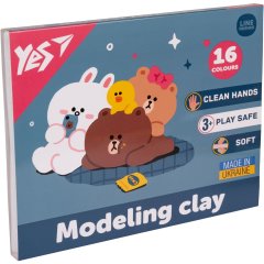 Пластилин Yes, 16 цветов 320г Line Friends 540675