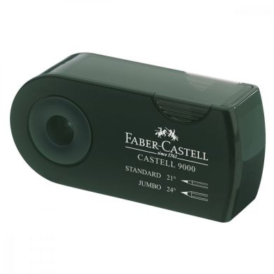 Двойная точилка Faber-Castell, Sleeve Castell 9000 с контейнером Зеленая 582800 27083