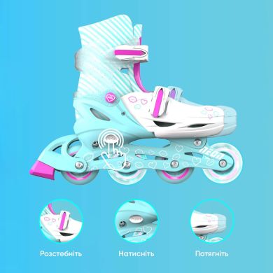 Роликовые коньки Neon Inline, размер 34-37, бирюзовый NT08T4