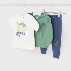 Спортивный костюм для мальчика 3 ед. 3G, р.68 Mayoral Зеленый 1845