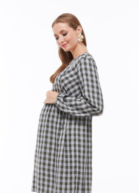 Платье для беременных Yula mama L Серый Loraine