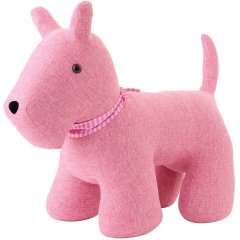 Держатель дверей DOG+SCARF розовый L (42x77x61cм) J-LINE 64770