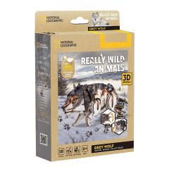 Трехмерная головоломка-конструктор серии Дикие животные Серый волк, арт. DS1180h