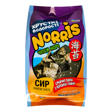 Чипси норі з сиром 25г NORRIS 4820265550128