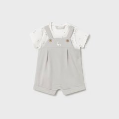 Полукомбинезон + футболка для новорожденных детей Mayoral 62 Серый 1629