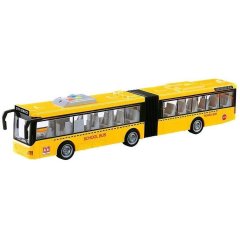 Игрушечная машинка Двухсекционный инерционный автобус (открывание дверей, свет, звук), 1:16 WY913A
