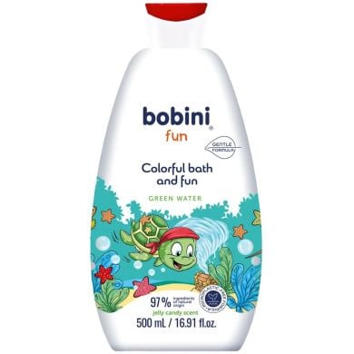 Цветной гель для купания и игры Зеленая вода, 500 мл. 1+ Bobini 5900931033465