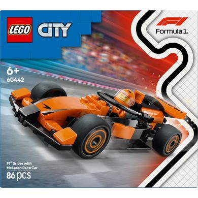 Конструктор Пилот F1 с автомобилем для гонки команды McLaren LEGO City 60442