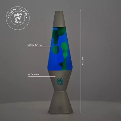 Лава-лампа Magmastic! Серебряная Legami 2 лампочки E14 R39 мощностью 30 Вт LAV0002