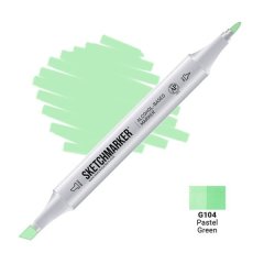 Маркер Sketchmarker, цвет Пастельный зеленый Pastel Green 2 пера: тонкое и долото SM-G104