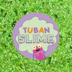 Набір зелених блискіток для слайму 5г Tuban TU3102