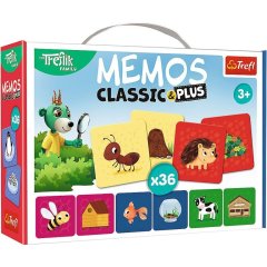 Настільна гра Мемос Класичні плюс 36 карт Звірята та їхні хатинки Trefl 02333