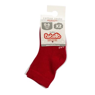 Шкарпетки Bebetto 0-6м червоні S 491