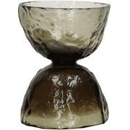 Ваза/свічник, скло, 12 x 15 см, димчаста POMAX Diabolo 41435-SMK-05