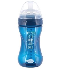 Детская Антиколиковая бутылочка Nuvita Mimic Cool 250 мл темно-синяя NV6032NIGHTBLUE