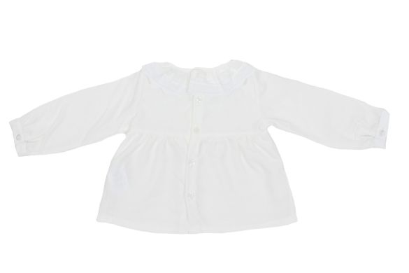 Блуза дитяча Dr. Kid з мереживом біла 9M DK332/OI20