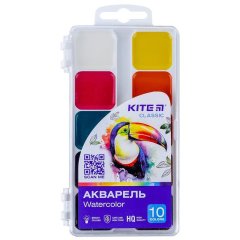 Фарби акварельні, 10 кольорів Classic Kite K-060